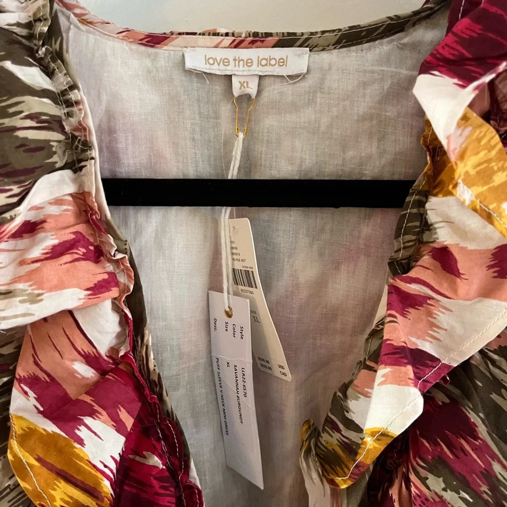 Anthropologie Love the Label Ruffled Wrap Mini Dress - Picture 6 of 8